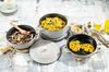 Staub Stackables 3pc Cocotte + Braiser + Pan+ Lid 24 cm White Truffle_21907