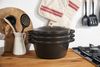 Staub Stackable 3pc Cocotte + Braiser + Pan+ Lid 24 cm Black_21922