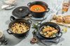 Staub Stackable 3pc Cocotte + Braiser + Pan+ Lid 24 cm Black_21923