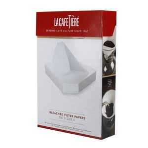 La Cafetière Bleached Coffee Filter Papers - Size 4, 100 pieces