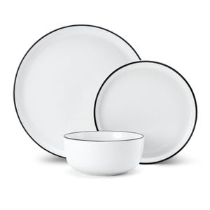 Mikasa Limestone Porcelain 12pc Dinner Set, White