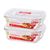 LocknLock Euro Glass Boroseal Heat Resistant Glass 2 Piece Set - Rectangle_20830