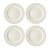 Mikasa Cranborne 4-Piece Stoneware Dinner Plate Set, 27cm, Cream_31090