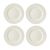 Mikasa Cranborne 4-Piece Stoneware Side Plate Set, 21cm, Cream_31047