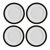 Mikasa Luxe Deco 4-Piece China Dinner Plate Set, 27.5cm_31036