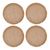 Mikasa 4-Piece Round Hessian Placemat Set, Natural, 38cm_30909