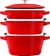 4pc Cookware Set 24cm Cherry Red_21943