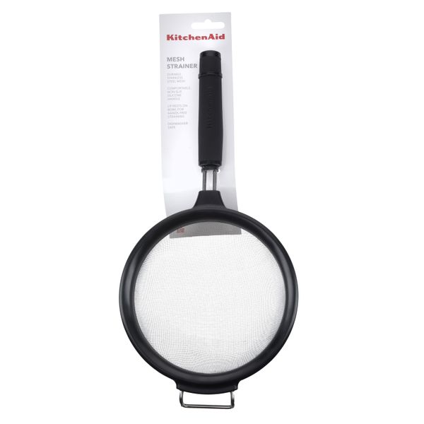 KitchenAid Soft Touch Strainer 17.5cm - Black