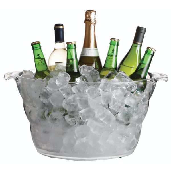 BarCraft Acrylic Large Oval Drinks Pail / Cooler