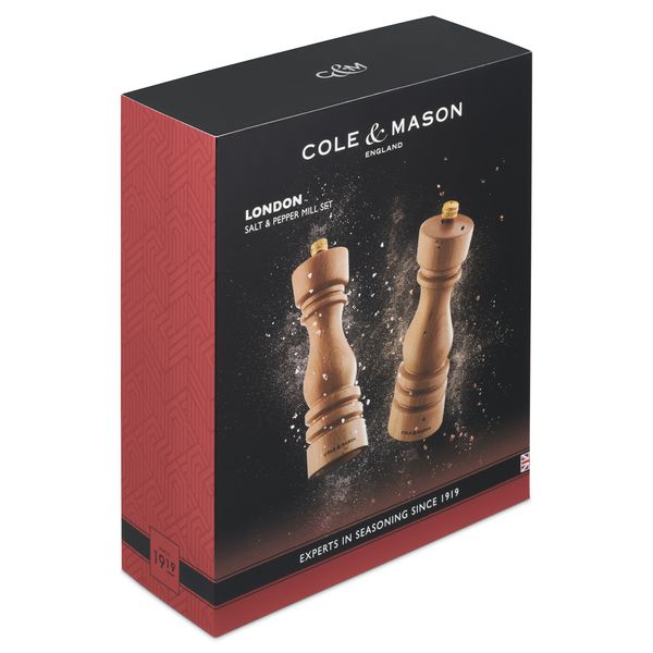 Cole & Mason London Mills Natural Beech Gift Set - 18cm