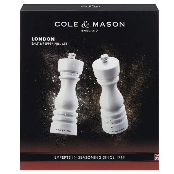 Cole & Mason London Mills White Gloss Gift Set - 18cm