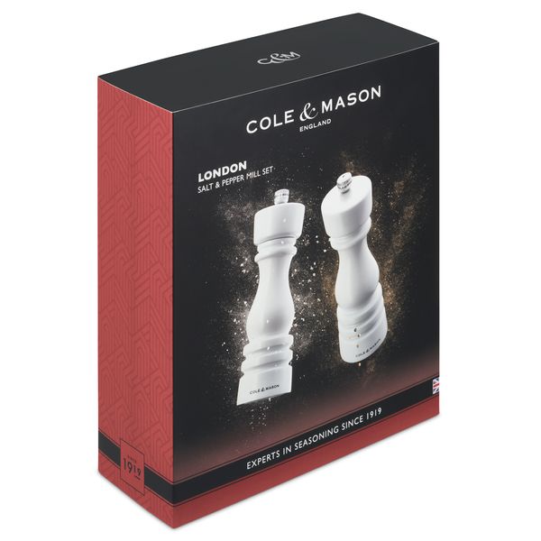 Cole & Mason London Mills White Gloss Gift Set - 18cm