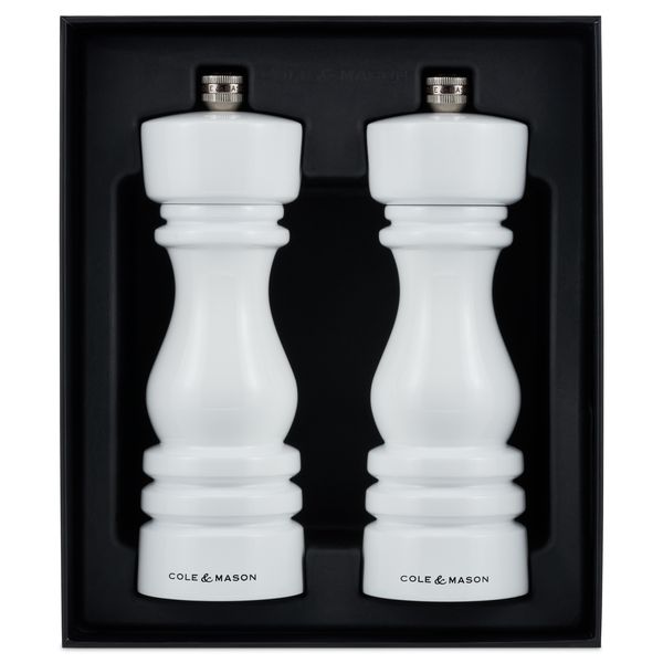 Cole & Mason London Mills White Gloss Gift Set - 18cm