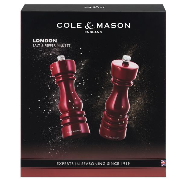 Cole & Mason London Mills Red Gloss Gift Set - 18cm