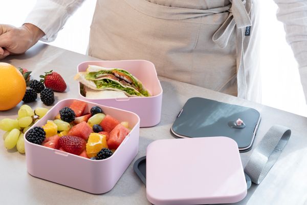 Cuisena RPET Square Bento Box - 2 layer - Pink