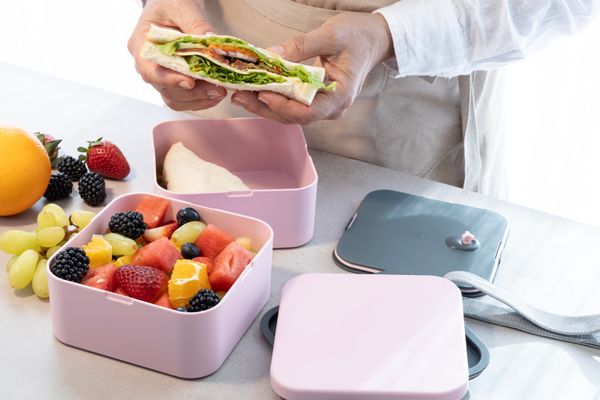 Cuisena RPET Square Bento Box - 2 layer - Pink