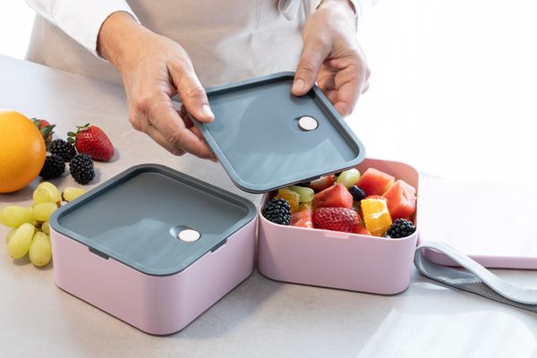 Cuisena RPET Square Bento Box - 2 layer - Pink