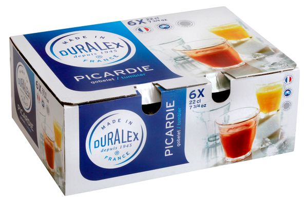 Duralex Picardie Clear Tumbler 220ml Set of 6