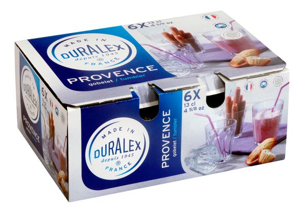 Duralex Provence Clear Tumbler 130ml Set of 6