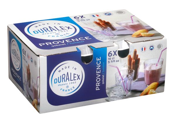 Duralex Provence Clear Tumbler 160ml Set of 6