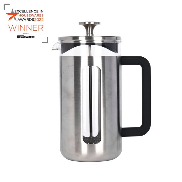 La Cafetière Pisa Brushed Stainless Steel Cafetière - 8 Cup