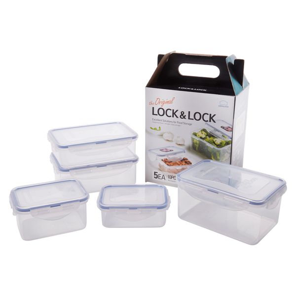LocknLock Classic Rectangle 5 Piece Storage Set