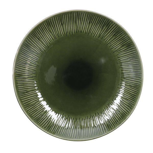 Mikasa Jardin Stoneware 4-Piece Dinner Plate Set, 27cm, Green