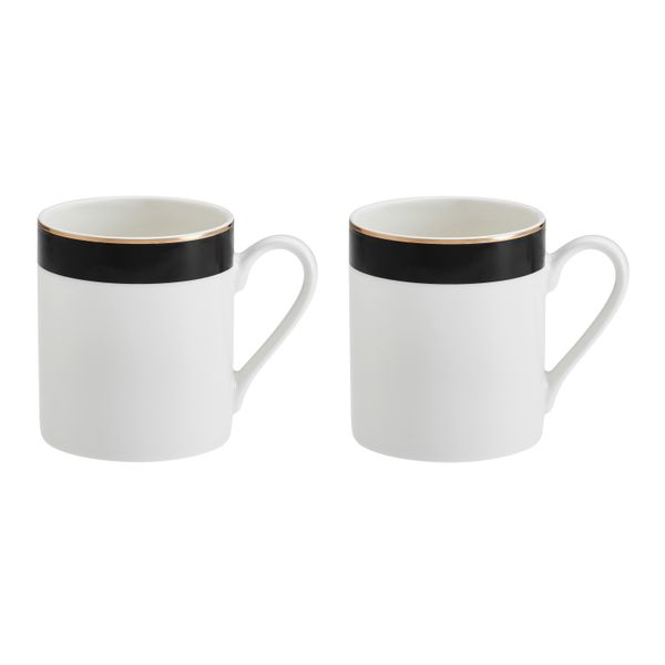 Mikasa Luxe Deco 4-Piece China Mug Set, 380ml