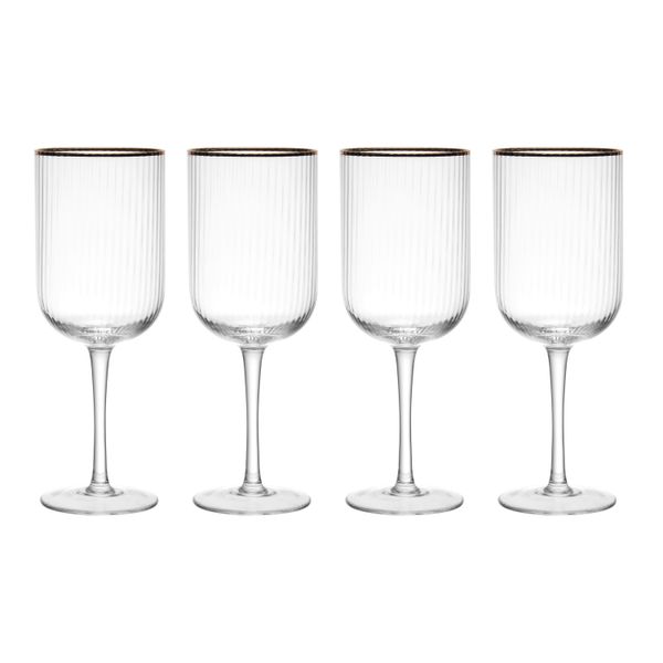 Mikasa Sorrento 4-Piece Crystal White Wine Glass Set, 400ml