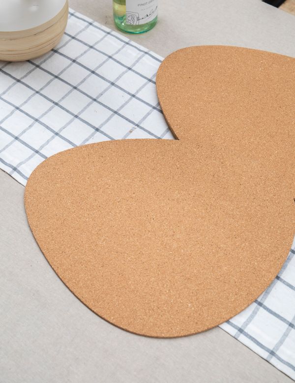 Mikasa Pebble-Shaped Cork Placemats, Set of 4, Natural