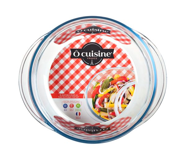 Ô cuisine Round Casserole With Lid (27x23cm) - 2.3L