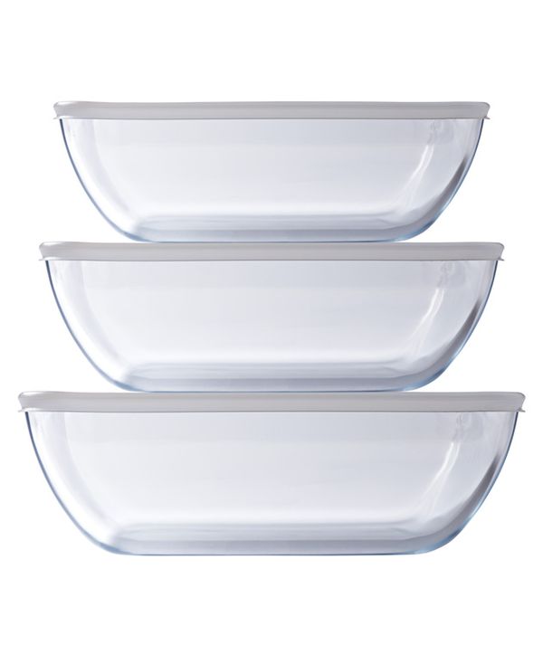 Ô cuisine 6 Piece Storage Set (3 Dishes + 3 Lids)