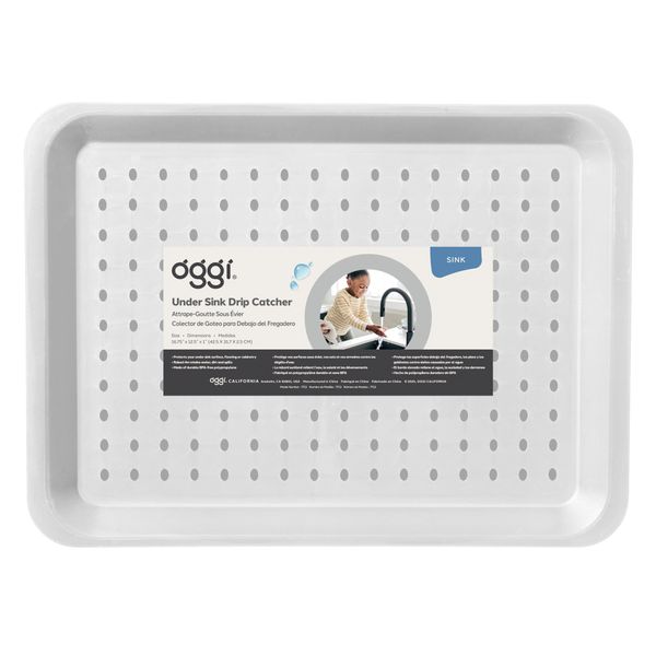 Oggi Under the Sink Drip Tray - White