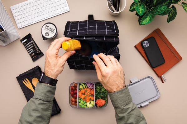 PackIt Freezable Lunch bag - Black Grid