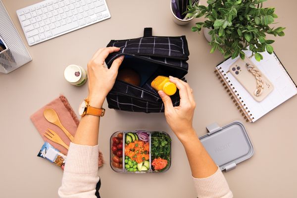 PackIt Freezable Lunch bag - Black Grid