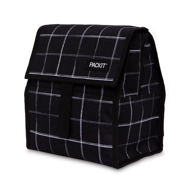 PackIt Freezable Lunch bag - Black Grid