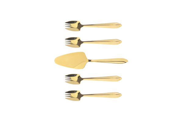 Splayd Gold Mirror Cake Server & Splayd Set/5