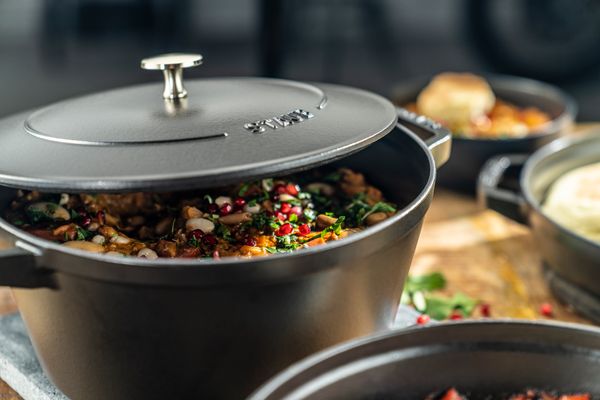 Staub Stackable 3pc Cocotte + Braiser + Pan+ Lid 24 cm Black