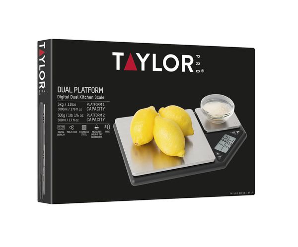 Taylor Pro Touchless TARE Digital Dual 5.5Kg Kitchen Scale